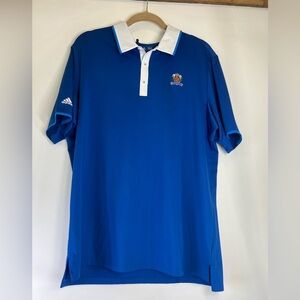 Adidas Climacool Blue Men's Golf Polo Country Club Logo Large
